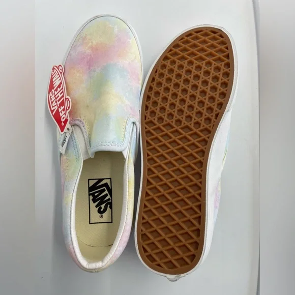 New Vans Multicolor Tie-Dye Slip-On Shoes - Picture 3 of 4